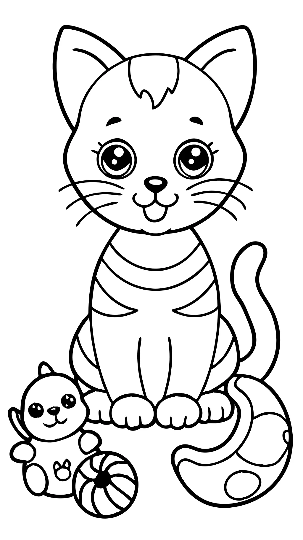 coloriages de chatons mignons